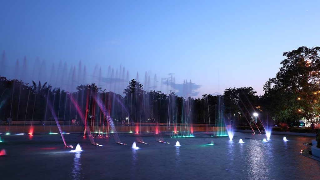 Le jardin des fontaines d’eau de Naypyidaw